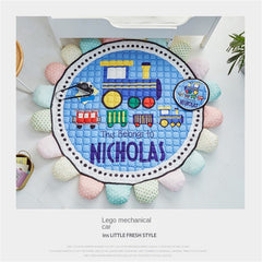 Thickened Sunflower Crawl Pad for Baby Home - Round Game Carpet