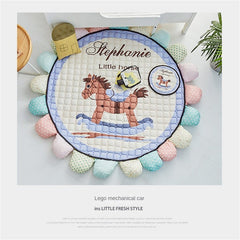 Thickened Sunflower Crawl Pad for Baby Home - Round Game Carpet