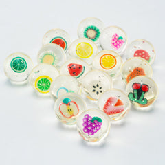 25mm Funny Floating Jumping Balls Clear Rubber Fruits Bouncing Balls