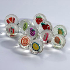 25mm Funny Floating Jumping Balls Clear Rubber Fruits Bouncing Balls