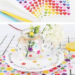 6pcs Colorful Five-pointed Star Paper Stickers