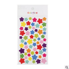 6pcs Colorful Five-pointed Star Paper Stickers