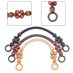 4pcs Purse Handle Wood Beads Bag Replacement Accessories