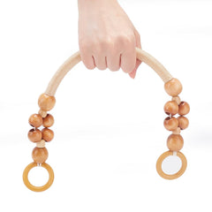 4pcs Purse Handle Wood Beads Bag Replacement Accessories