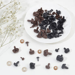 6 Sizes Safety Noses 72pcs Plastic Crafts Nose Assorted Sizes Animal Bear Noses