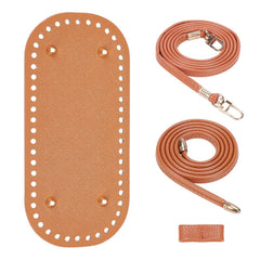 4pcs DIY PU Leather Bags Knitting Crochet Set Leather Craft Bag Sewing Kit