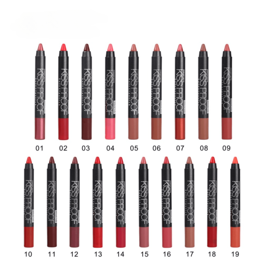 Lip Liner Lipstick Pencil 17 Colors Matte Finish Waterproof