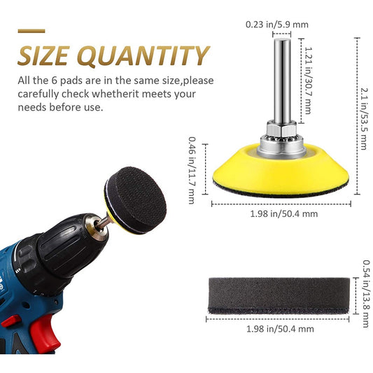 2pcs 2 Hook and Loop Sanding Backing Pads with Shank Adapter