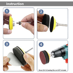 2pcs 2 Hook and Loop Sanding Backing Pads with Shank Adapter