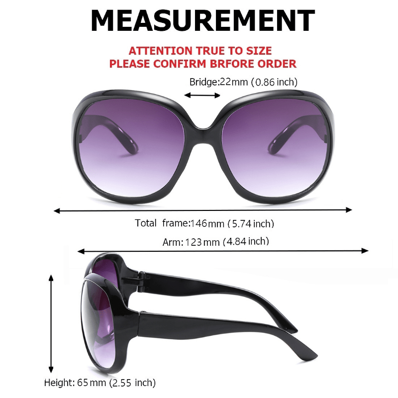 Women's Oval Sunglasses Large Gradient UV400