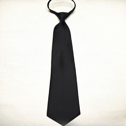 Men's Pre Tie Solid Zipper Necktie for Wedding Party