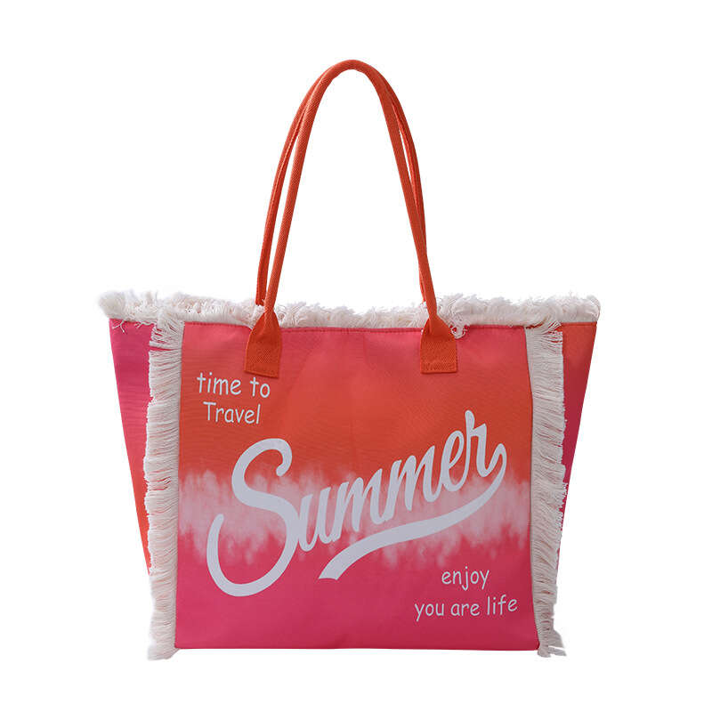 Tie Dye Letter Print Tote Bag Large Capacity Shoulder Bag for Women