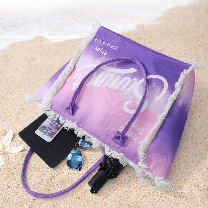 Tie Dye Letter Print Tote Bag Large Capacity Shoulder Bag for Women