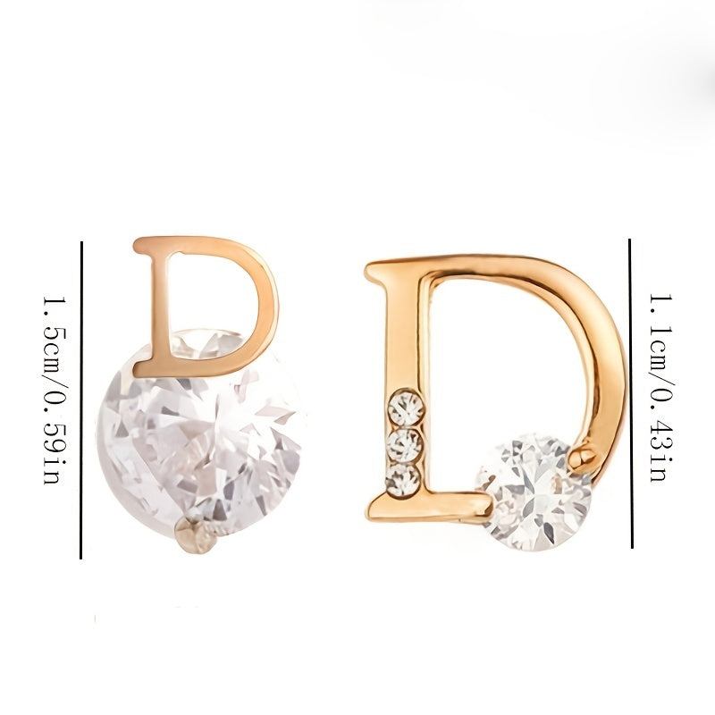 D Rhinestone Stud Earrings Jewelry for Girls