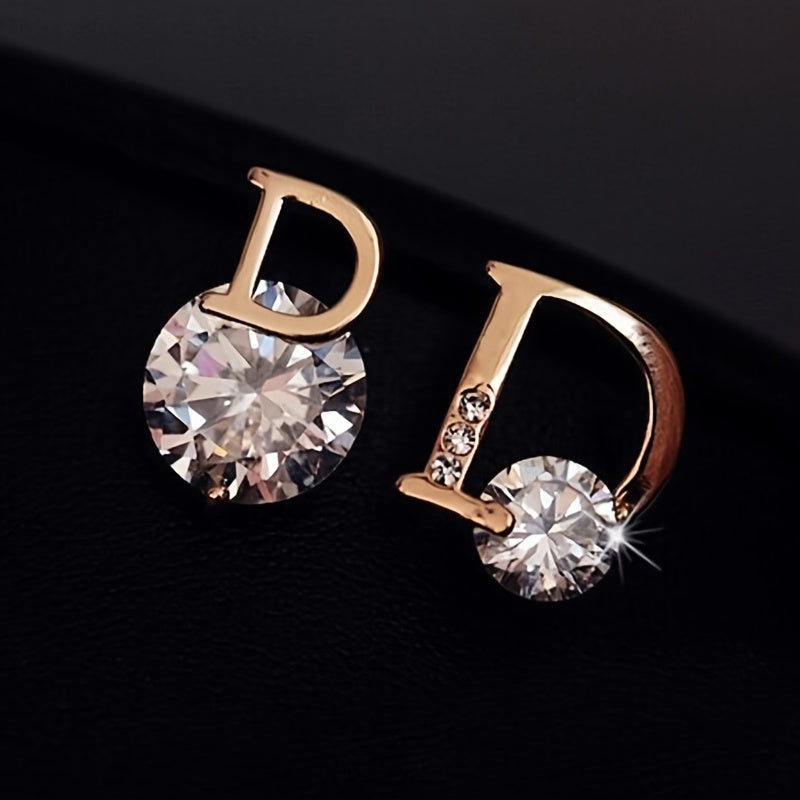D Rhinestone Stud Earrings Jewelry for Girls