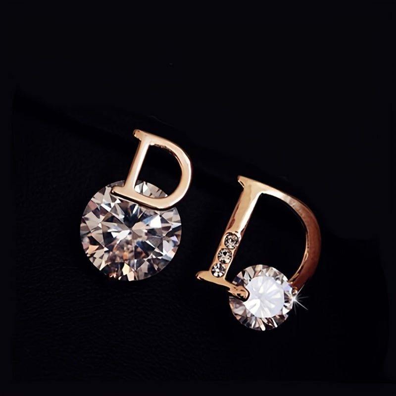 D Rhinestone Stud Earrings Jewelry for Girls