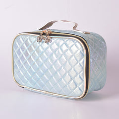 Waterproof Quilted Makeup Bag Lightweight Portable Travel Storage