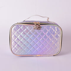 Waterproof Quilted Makeup Bag Lightweight Portable Travel Storage