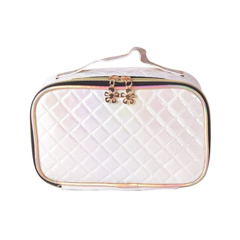 Waterproof Quilted Makeup Bag Lightweight Portable Travel Storage