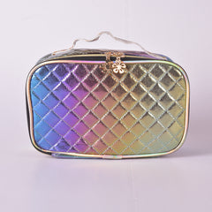 Waterproof Quilted Makeup Bag Lightweight Portable Travel Storage