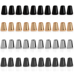 40 Pcs Alloy Cord End Lock Bell Shape Drawstring Rope Stopper Lanyard Clips