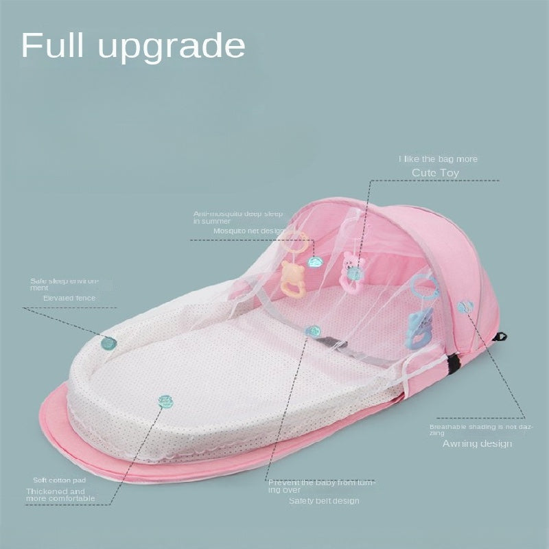 Portable Outing Crib with Removable Folding Mummy Bag