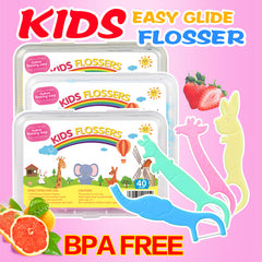 Kids Pink Dental Floss with Long Handle