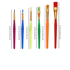 6Pcs Kids Painting Brush Set Acrylic Gouache Art Plastic Rod Brush