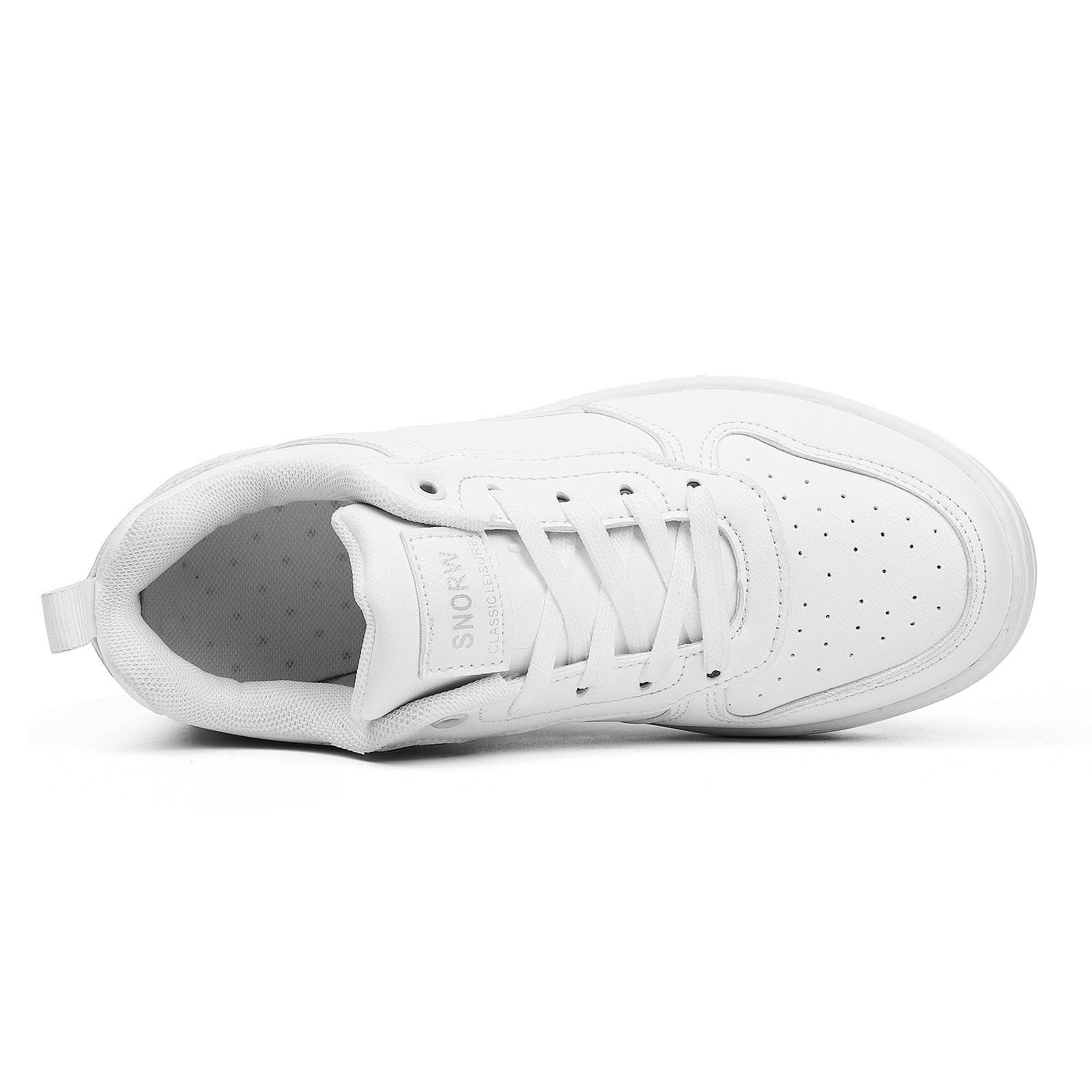 Women's Letter Patched Running Shoes Lace Up Platform Skate Shoes