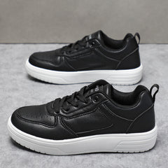Women's Letter Patched Running Shoes Lace Up Platform Skate Shoes