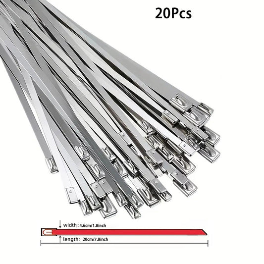Stainless Steel Zip Ties - Heavy Duty for Exhaust Wrap