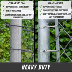 Stainless Steel Zip Ties - Heavy Duty for Exhaust Wrap