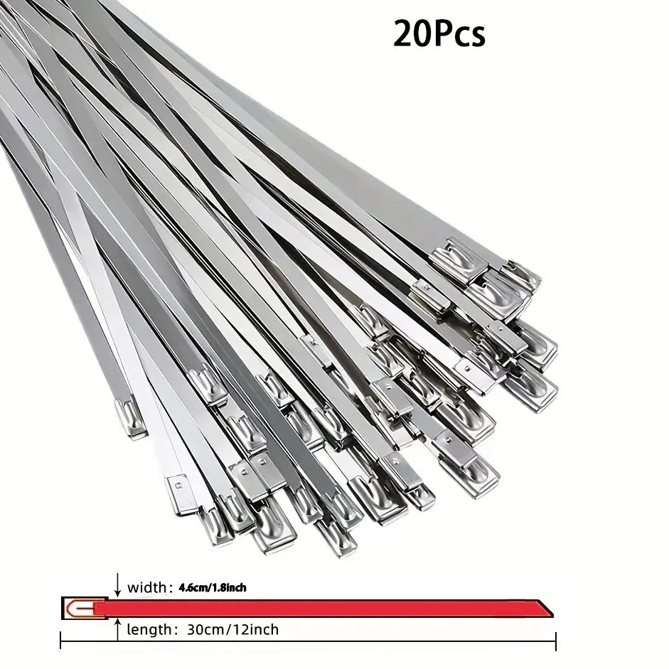 Stainless Steel Zip Ties - Heavy Duty for Exhaust Wrap