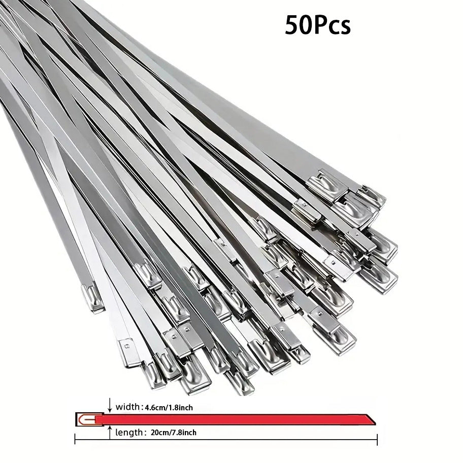 Stainless Steel Zip Ties - Heavy Duty for Exhaust Wrap