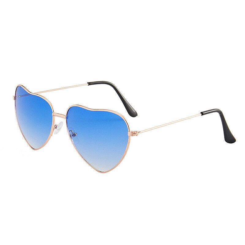 Y2K Ombre Heart Sunglasses Love Metal UV400 for Party Beach Club