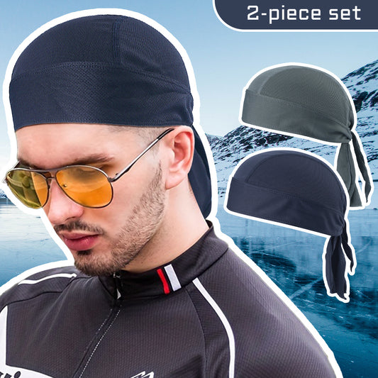 2 Pack Motorcycle Do Rags, Sweat Wicking Headgear for Dry Rides
