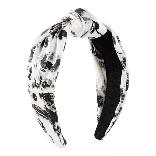 Tie Dye Print Hair Band Cross Knotted Headdress Wide Head Hoop Fabric Women Girl