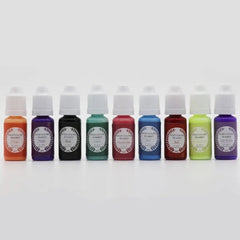18 Colors Epoxy Pigment Liquid Resin Colorant Non-Toxic 0.35oz Dye