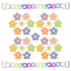 30pcs Flower Shoe Charms for DIY Shoes Pins Kids Adults