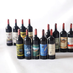 5pcs Mini Red Wine Bottle Dollhouse Prop Handicraft Decoration