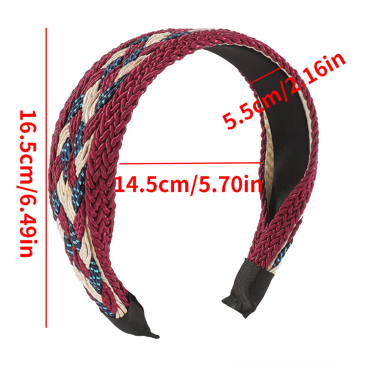Boho Braided Headband Wide Brim Head Hoop Hair Accessories For Women Girls