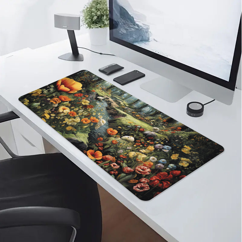 Garden Series Mouse Pad Natural Non-slip Rubber Keyboard Pad for Office and Home
