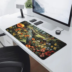 Garden Series Mouse Pad Natural Non-slip Rubber Keyboard Pad for Office and Home