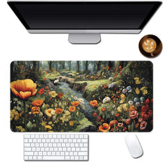 Garden Series Mouse Pad Natural Non-slip Rubber Keyboard Pad for Office and Home