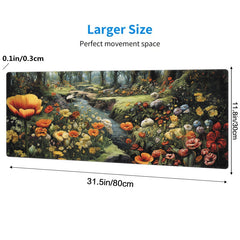 Garden Series Mouse Pad Natural Non-slip Rubber Keyboard Pad for Office and Home