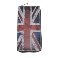 Flag Pattern Long Wallet Credit Card Organizer & ID Holder Women's Clutch Bag