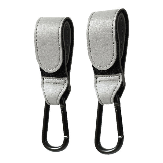 Stroller Hook PU Leather Child Stroller Organizer Baby Diaper Bag Strap