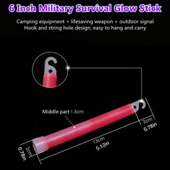 3pcs 6 Military Glow Sticks Survival for Outdoor Adventures