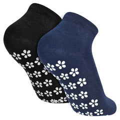 2 Pairs Non-Slip Yoga Socks Low Cut Ankle Socks with Grips