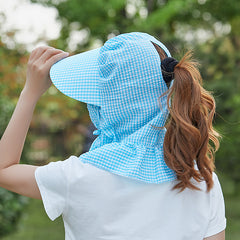 UV Protection Sun Hat With Neck Gaiter Zipper Mask Face Covering